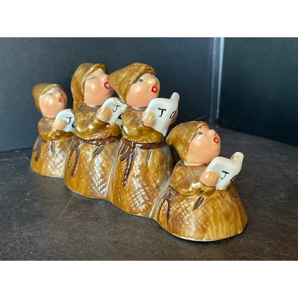 Dept 56 Choir Boys Christmas Figurine Brown Excellent Vintage Carolers